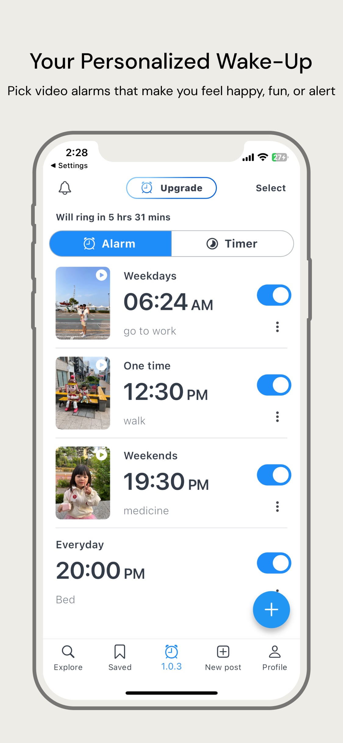 Alarm list